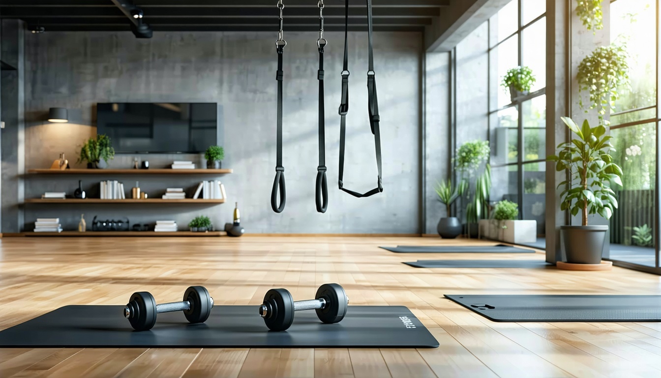 minimal, chic home gym